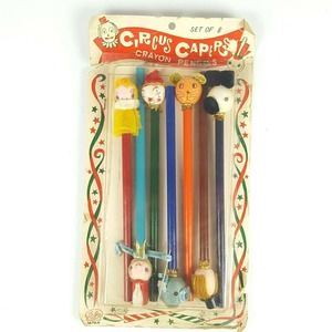 Circus Capers Set of 8 Crayon Pencils From Lego Japan